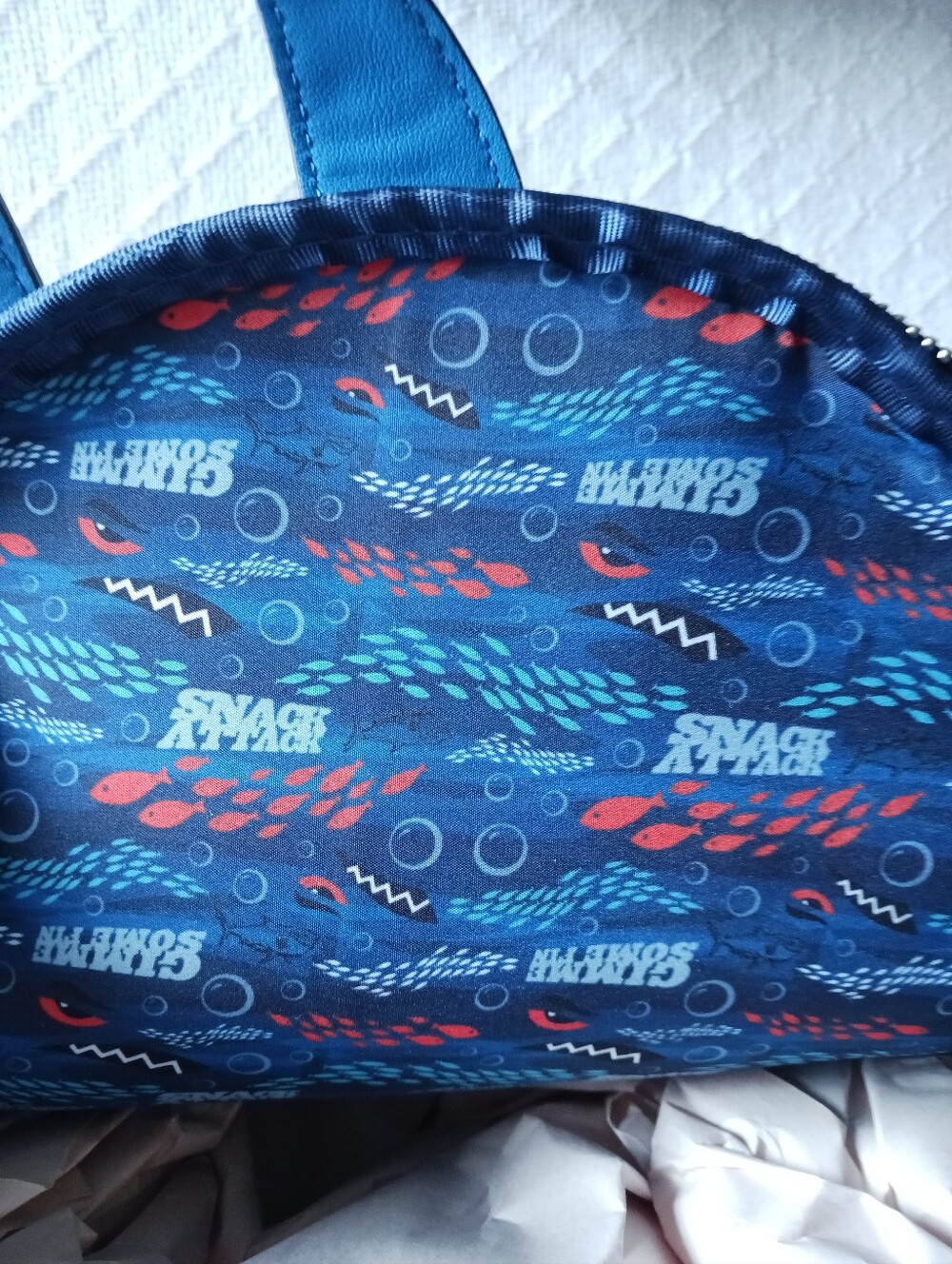 RARE Loungefly × Disney Pixar Finding Nemo Bruce the Shark Mini Backpack - Picture 13 of 14